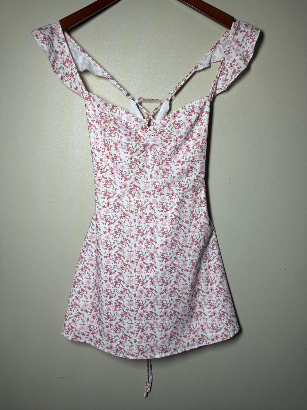 Princess Polly Landon Floral Lace-Up Mini Sundress - Size US 4 (EUC)